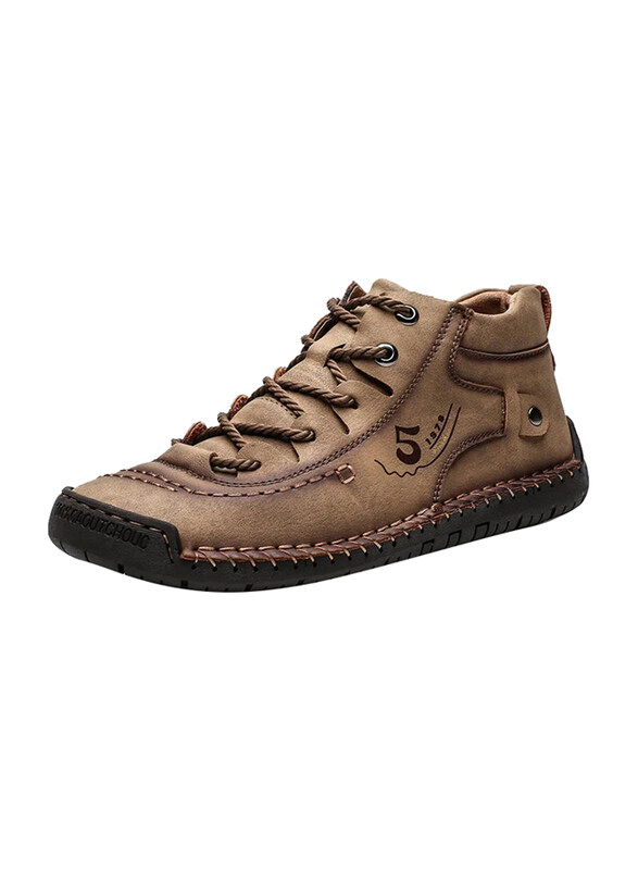 

Abfuber Moccasins Handmade Leather Fur Men Shoes with Comfort Walk