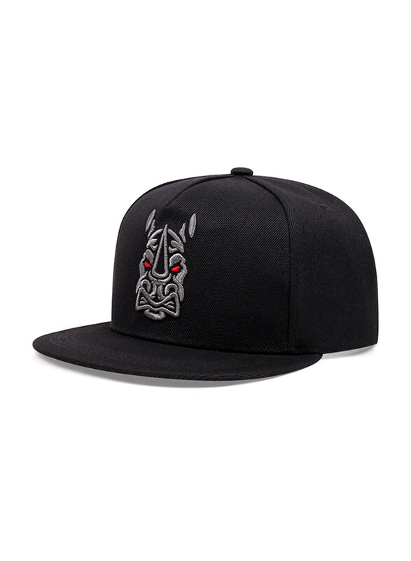 

Bumr Wild Style Rhino Animal Pattern Embroidery Caps for Men, One Size, Black