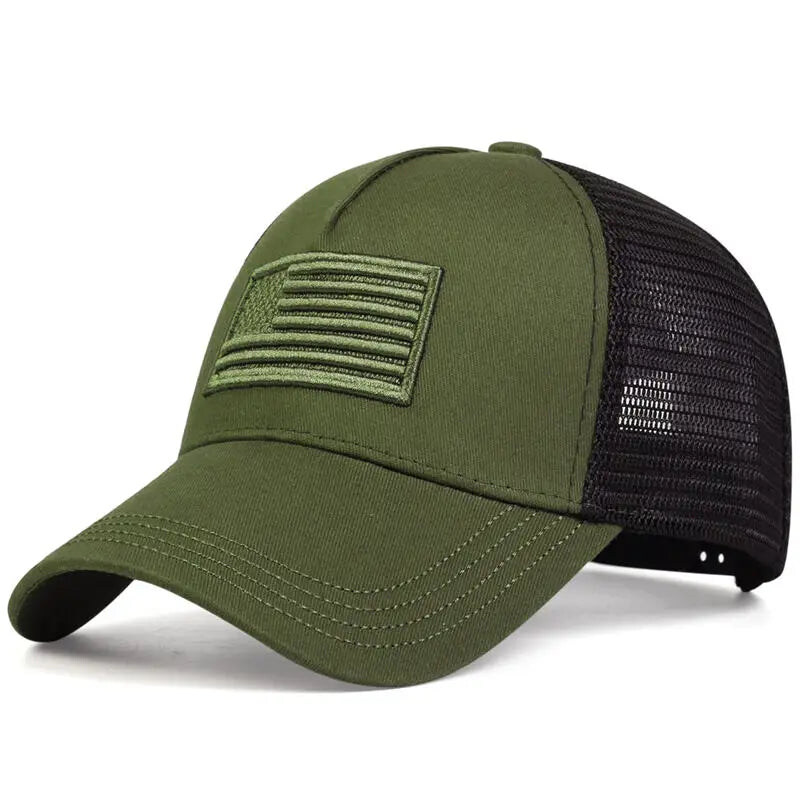 

Voron USA Flag Mesh Baseball Summer Trucker Hat Unisex, UM-304, One Size, Green