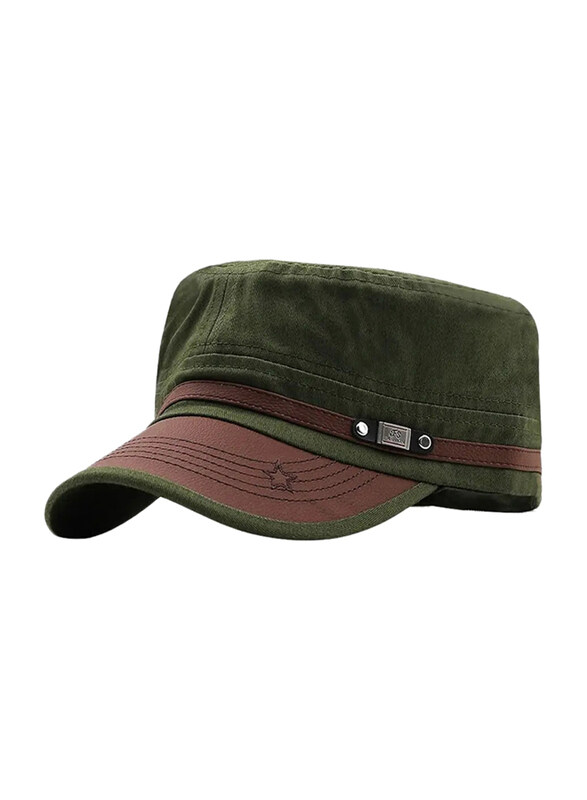 

Bumr Tactical Cadet Military Style Cotton Baseball Cap for Men, One Size, Green