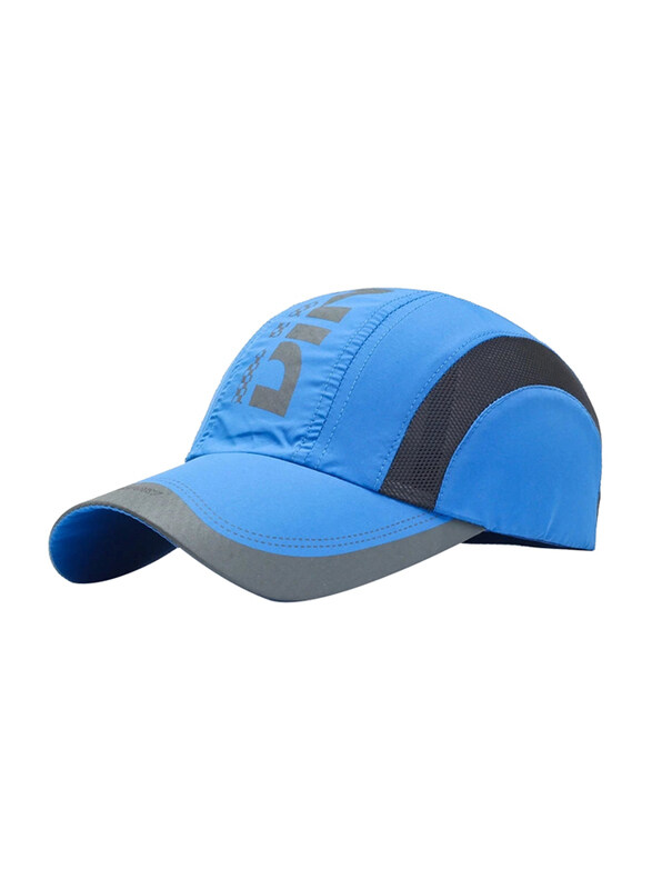 

Cyan Rainy Sun Shield UV Protection Letter Printed Baseball Cap Unisex, One Size, Blue