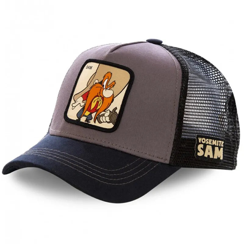 

Bumr Anime Cartoon Snapback Cap Unisex, One Size, Sam Grey