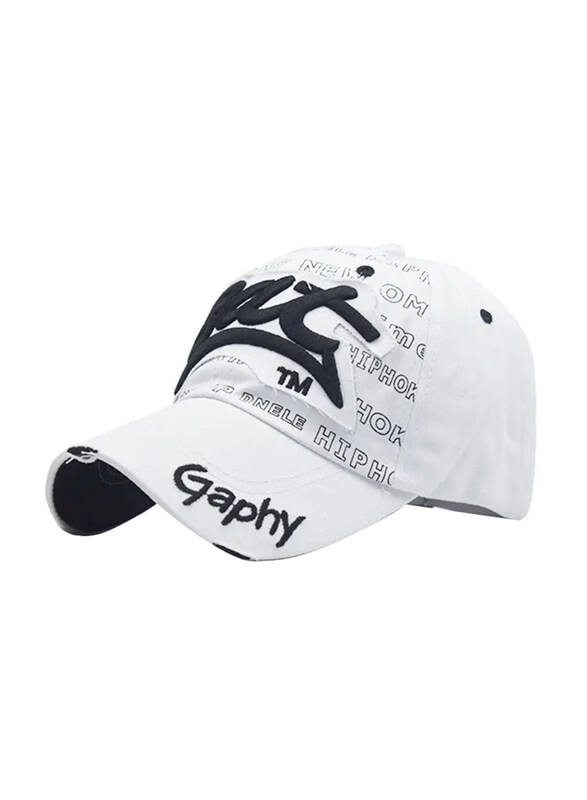 

Bumr Casual Yoyocorn Baseball Cap with Embroidered Shark Design Unisex, 2XL, White