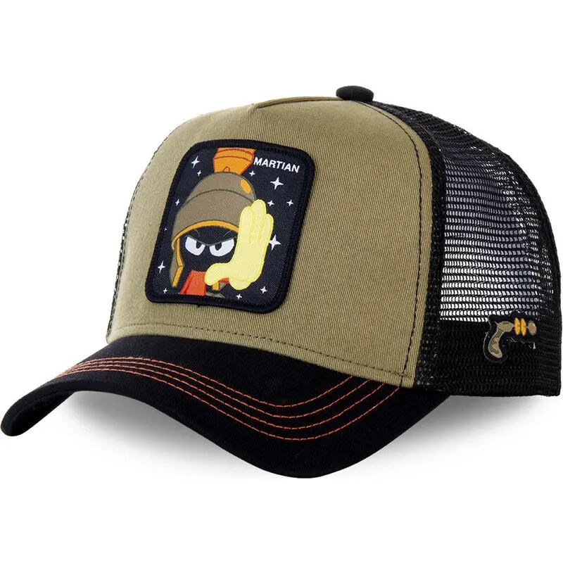 

Bumr Anime Cartoon Snapback Cap Unisex, One Size, Martian Khaki