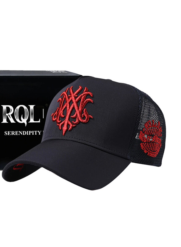 

RQL Keep Warm Windproof Trucker Cap Unisex, LS-356, 55-60cm, Black/Red
