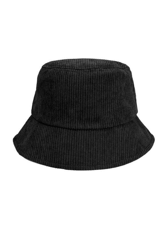 

Bumr Casual Comfort Corduroy Bucket Hat Unisex, 55-58cm, Black