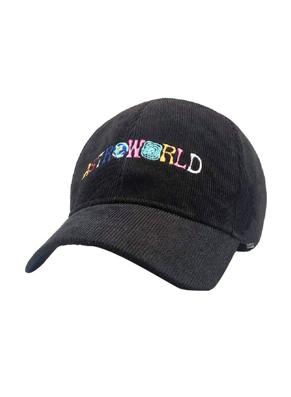 

Bumr Retro Vibes Astroworld Letter Embroidered Snapback Cap Unisex, One Size, Dark Black