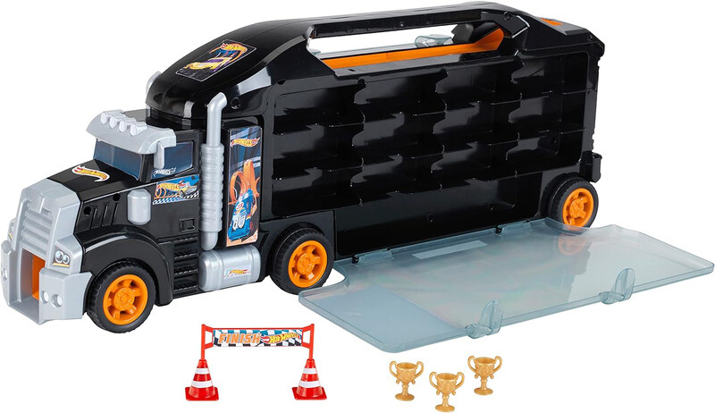 

Theo Klein 2484 Hot Wheels Truck Collective Case I Sturdy Case for up to 24 Cars and 2 Trucks, Black, Ages 3+