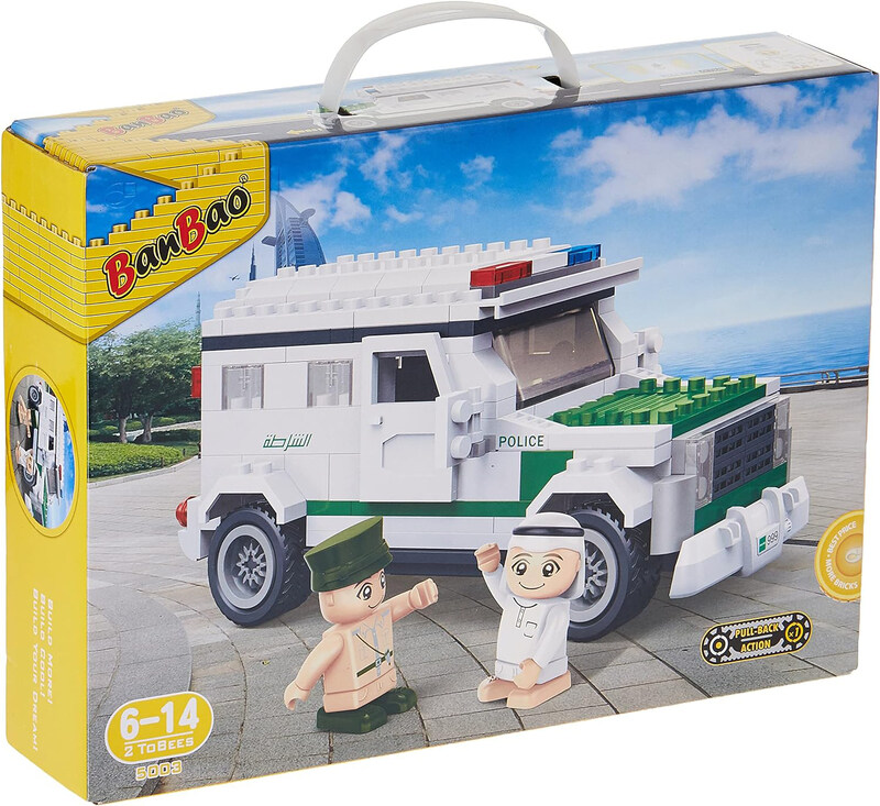 

BanBao Dubai Police Car Building Set, Construction Education Toy, 230 Pieces, Ages 4+