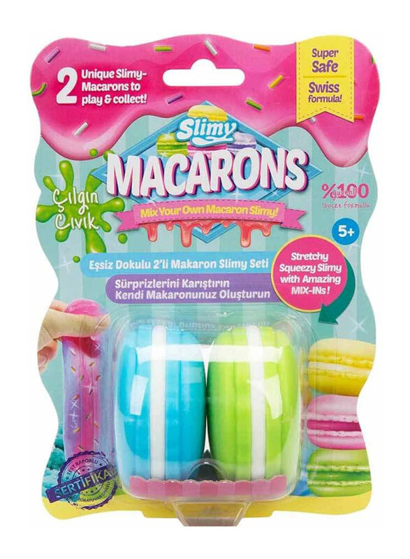 

Slimy Macaroon in Blister Card, Elastic Modelling Clay, 50gm, 2 Pack, Blue/Green, Ages 5+