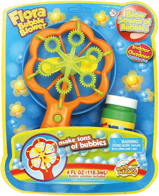 

Toy School Flora Bubble Blower with 4oz Bubble, Ages 3+