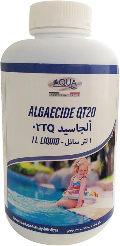 

Aqua Algaecide Qt 20 Anti-Algae Pool Cleaning Liquid Treatment, 1kg, White