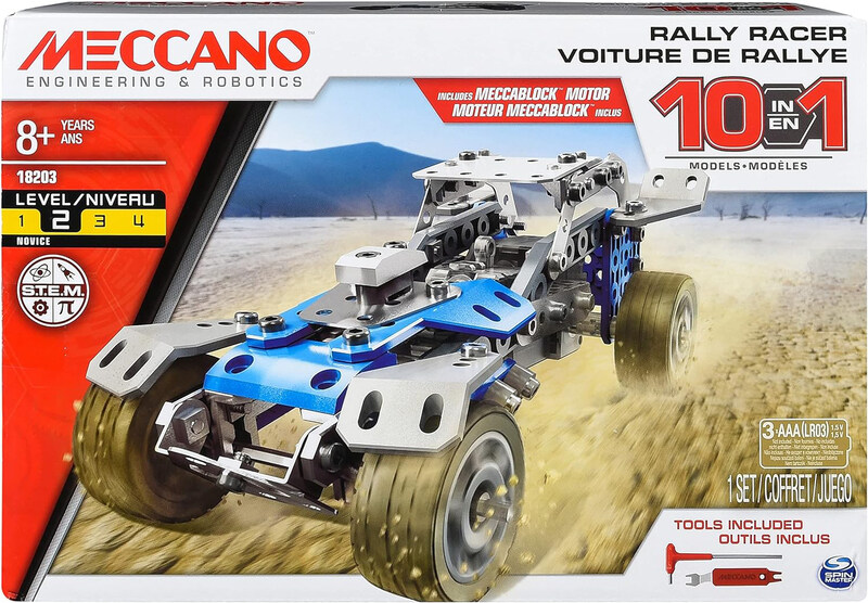 

Meccano 10-in-1 Rally Racer Model Vehicle Building Kit, 159 Pieces, Ages 8+