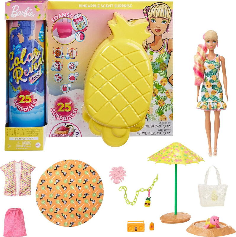 

Barbie Colour Reveal Foam! Doll & Pet Friend, Ages 3+