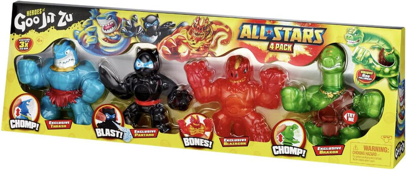 

Heroes of Goo JIT Zu All Stars Thrash, Pantard, Blazagon, Braxor, 4 Piece, Ages 4+