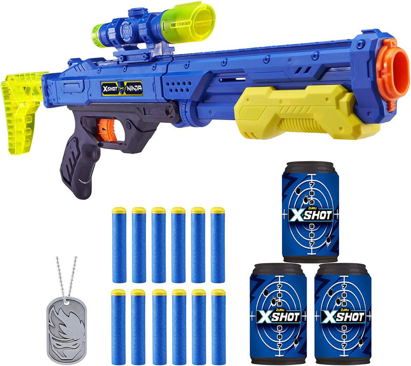 

X-Shot Ninja Quick Scope Blaster, 17 Pieces, Ages 3+