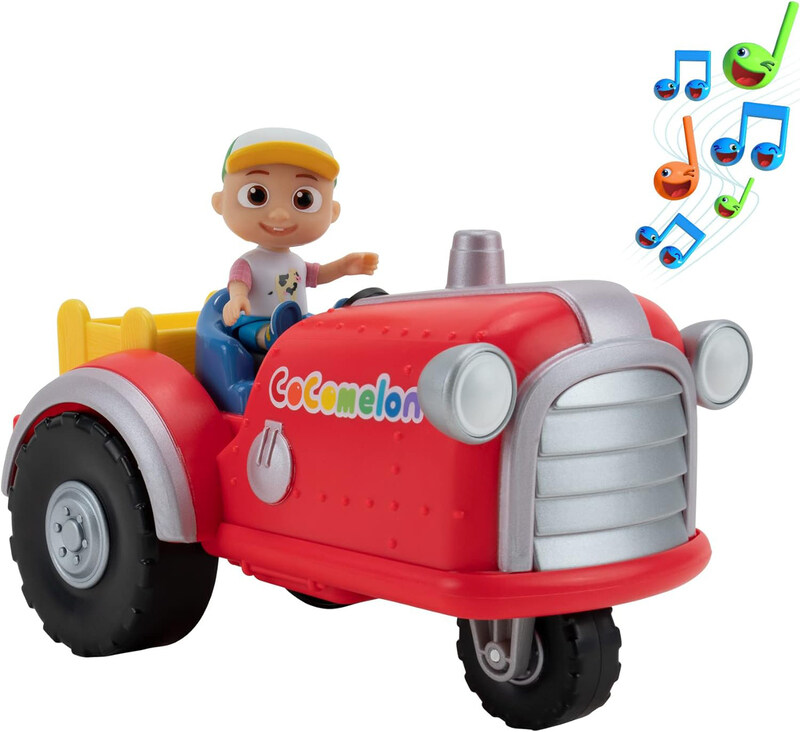 

Cocomelon Musical Tractor with Farmer JJ Figure, 8cm, Ages 2+