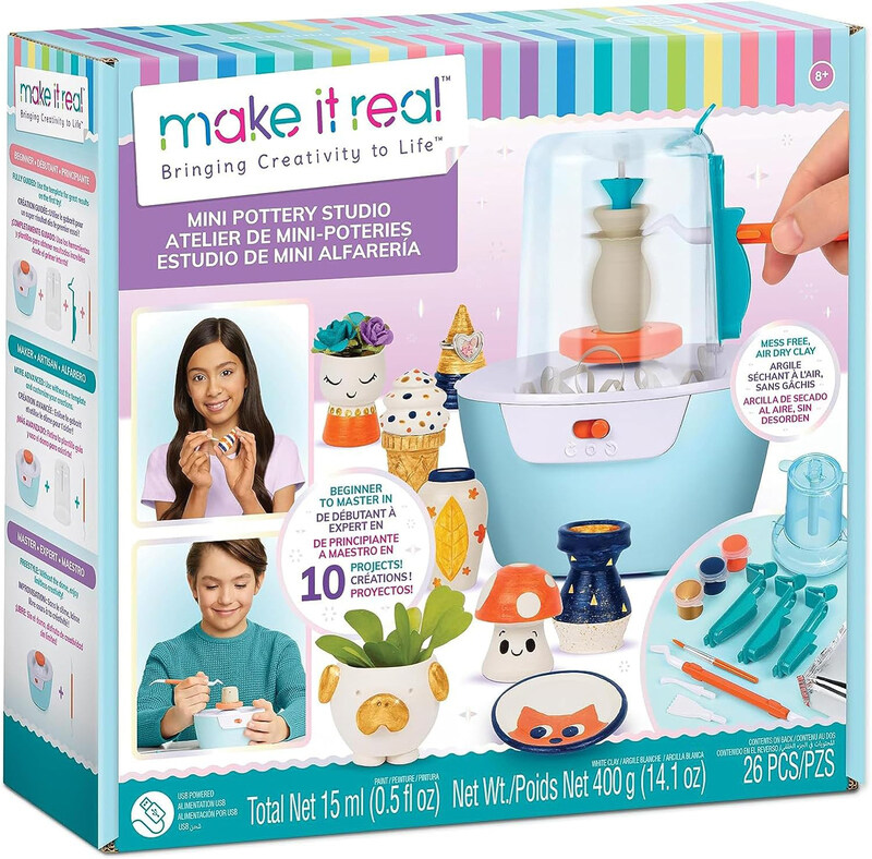 

Make It Real Mini Pottery Studio Kit, Arts & Crafts Toy, Ages 8+