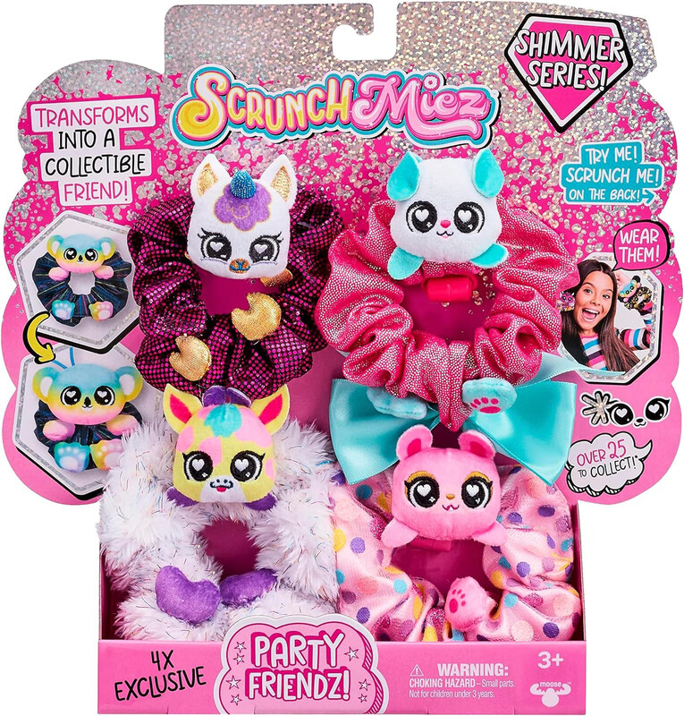 

ScrunchMiez Exclusive Magically transforms from Hair Scrunchie, 4 Piece, Ages 3+