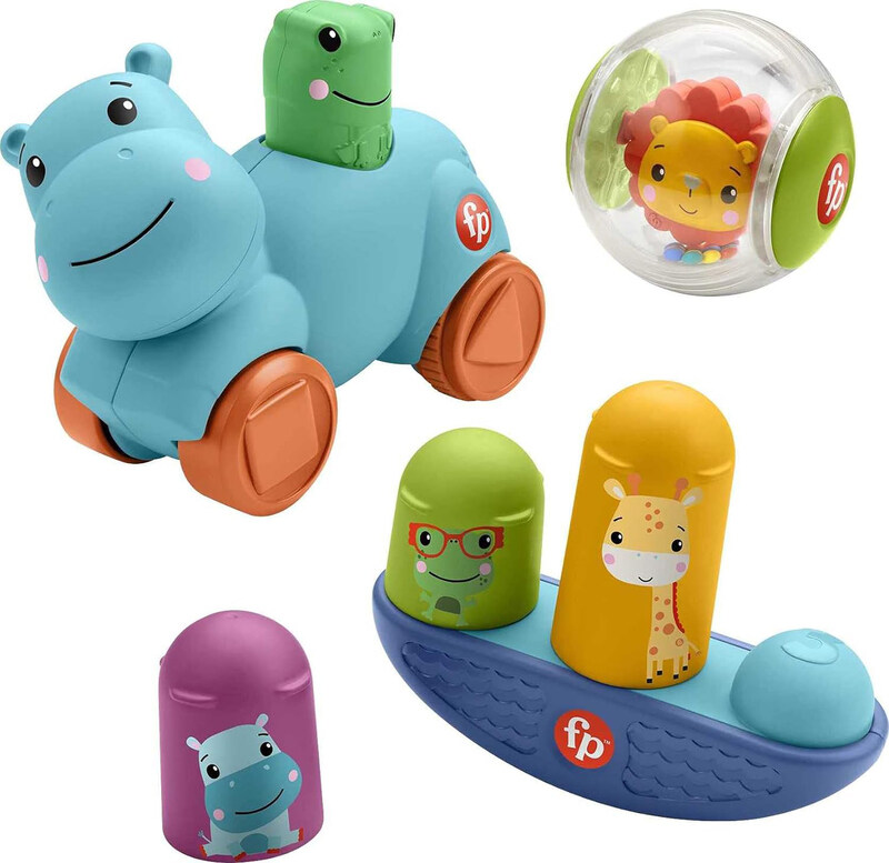 

Fisher-Price Hello Moves Play Kit Curated Gift Set Of Activity Toys, 9+ Months