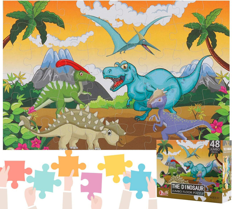 

Generic 48-Piece Jumbo Floor Dinosaur Jigsaw Puzzles, Ages 3+