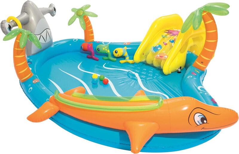 

Bestway Inflatable Kids Water Play Centre Sea Life Paddling Pool with Multiple Activities, 280 x 257 x 87cm, Multicolour