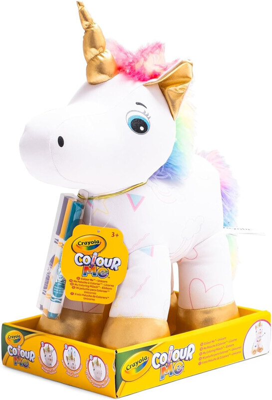 

Crayola Colour Me Plush Colourable Plush Toy With 3 Felt Tip Pens Unicorn Creative Activity and Gift for Children, 1 Piece, Age 3+