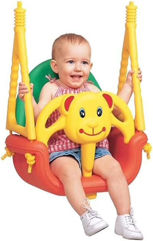 

EduPlay 3 in 1 Safety Bear Outdoor Swing, Multicolour