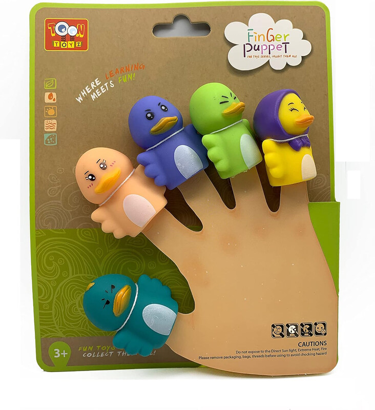 

Toon Toyz 5-Piece Angry Ducks Finger Puppets For Toddlers Kids Learning & Education Toys, Multicolour, Ages 3+