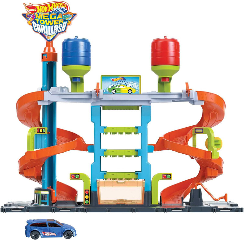 

Hot Wheels City Mega Car Wash with 1 Colour Shifters Car, Ages 4+