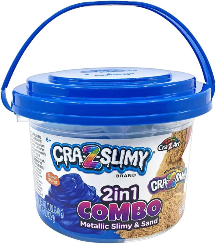 

Cra-Z-Art Crazslimy 2-in-1 Slimy Sand Combo Bucket, 340 gm, CA-60110, Beige