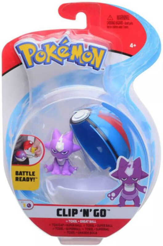 

Pokemon Clip 'N' Go Poke Ball Toxel Great Ball Set, 2 Pieces, Ages 4+