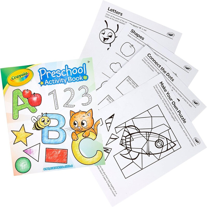 

Crayola Toddler Preschool Activities Book with Educational Gifts, 40 Pages, Multicolour