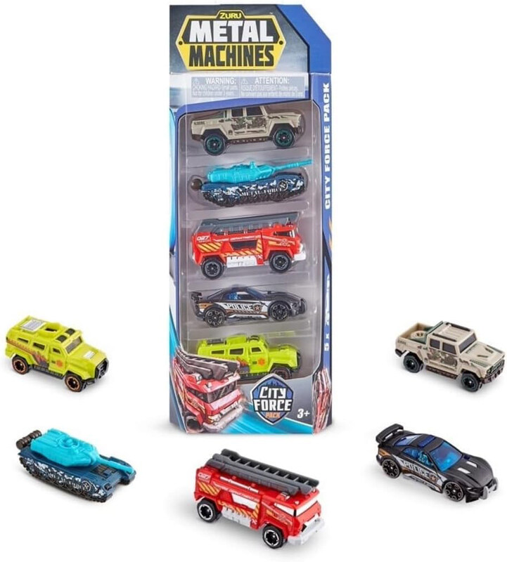 

Zuru Metal Machines City Force Car Pack Coming with 5 Cars, Ages 3+