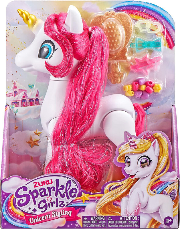 

Zuru Sparkle Girlz Unicorn Hair Styling Set 10-Inch Length, 1 Piece, Ages 3+