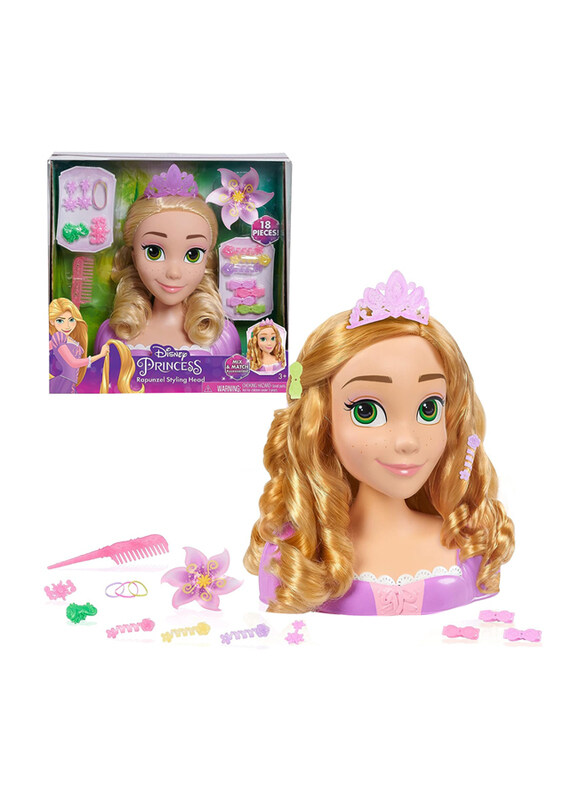 

Disney Princess Basic Rapunzel Styling Head, 18 Pieces, Ages 3+