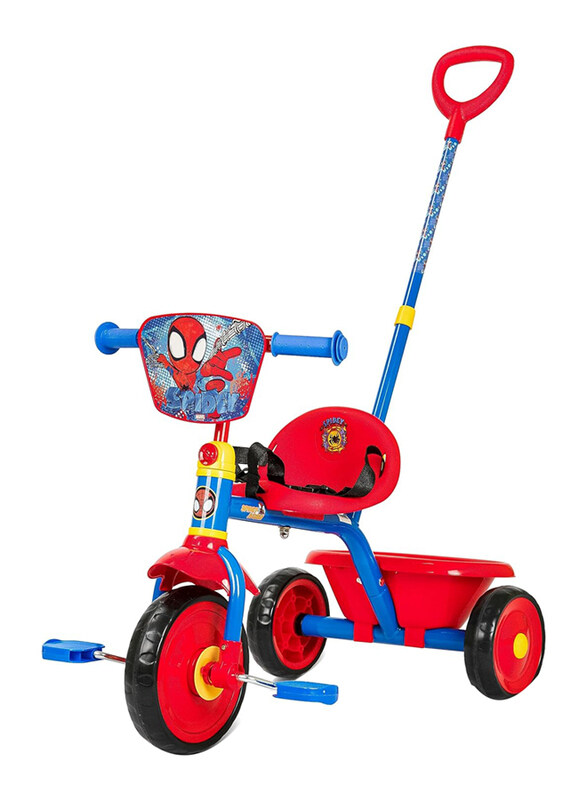 

Spartan Marvel Spiderman Tricycle with Pushbar, Red/Blue