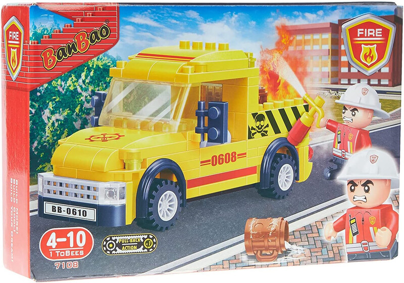 

BanBao Fire Brigade Series Building Block Toys, Construction Education Toy, 105 Pieces, Ages 4+