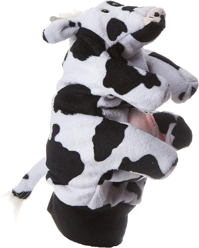 

Hape Beleduc Kid's Cow Glove Hand Puppet, Black/White, Ages 3+