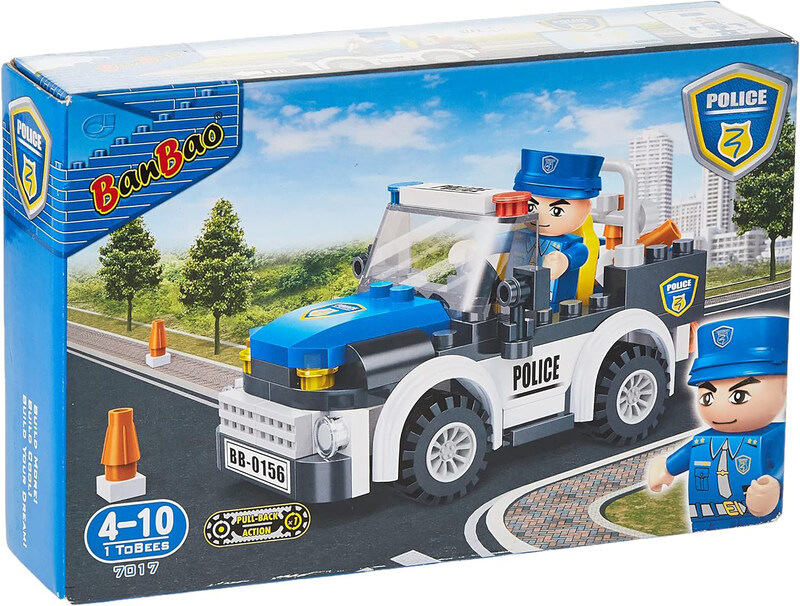 

BanBao Police Series Building Block Toys, Construction Education Toy, 100 Pieces, Ages 4+
