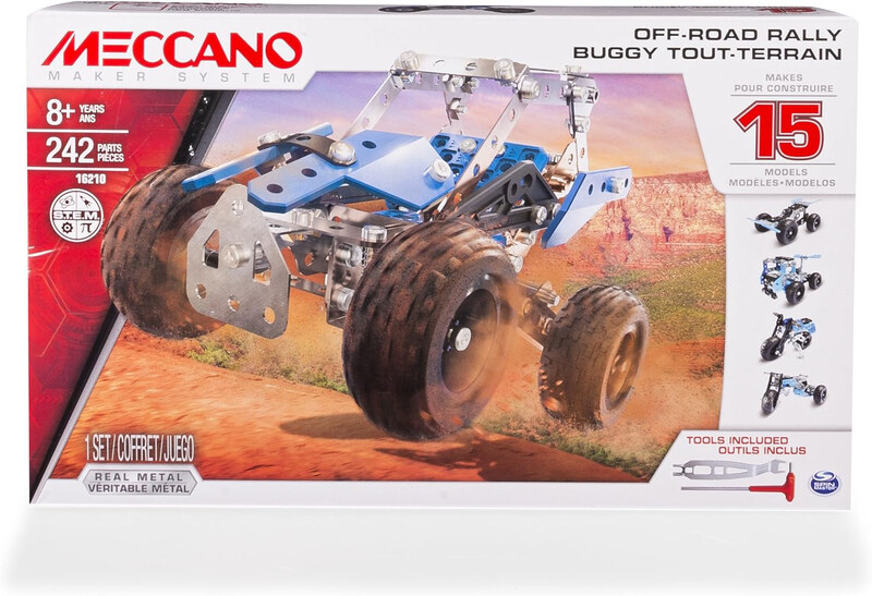 

Meccano Erector Off-Road Rally 15 Vehicle Model Building Set, 242 Pieces, Ages 8+