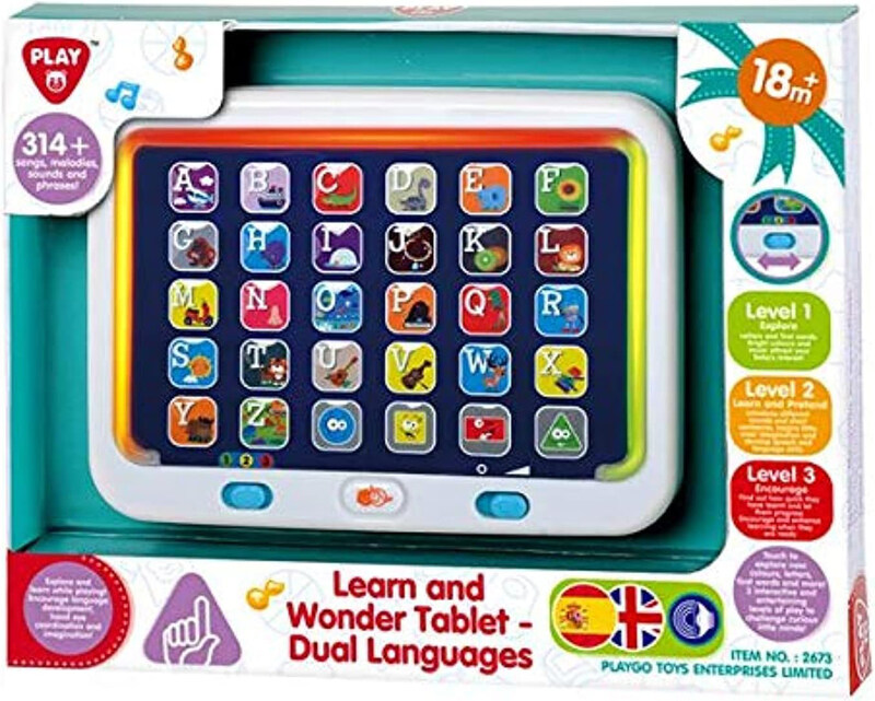 

PlayGo Children's English/Spanish Tablet, Multicolour, Ages 3+