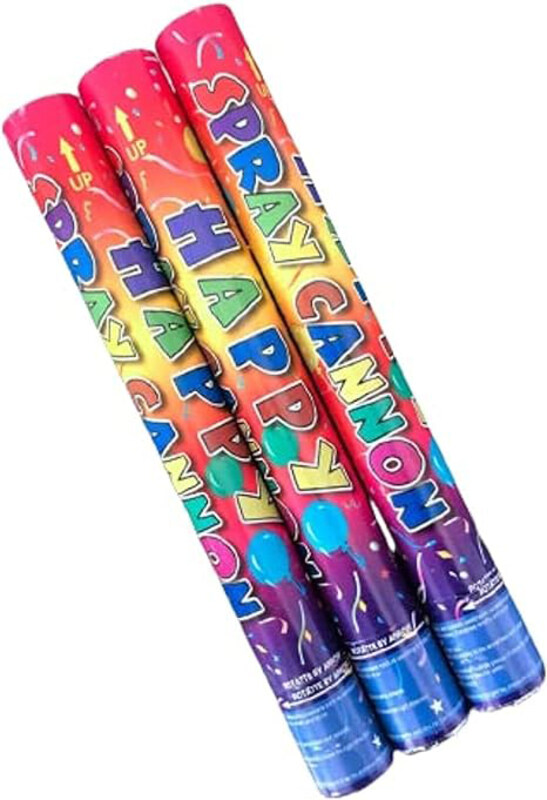 

Party Time Party Popper Colourful Birthday Function Confetti for Celebration, 3 Pieces, Multicolour