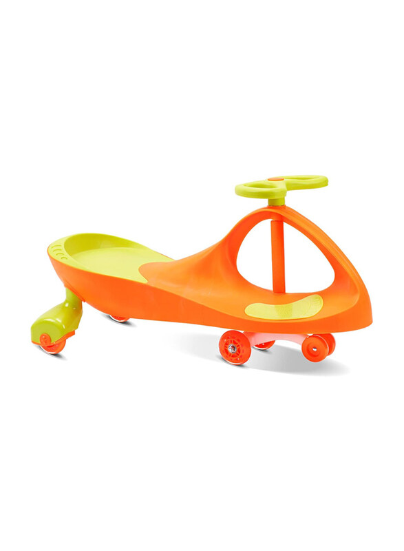 

Ziggy Kids Ride-On Twist Car Swing Car Sliding Pu Wheels Swing Anti-Rollover Walker, Orange/Yellow, Ages 3+