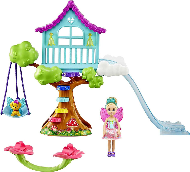 

Barbie Dreamtopia Chelsea Fairy Doll & Fairytale Treehouse Playset with Seesaw, Ages 3+