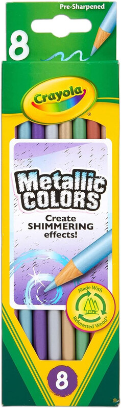 

Crayola Metallic Fx Coloured Pencils, 8 Pieces, Multicolour