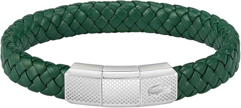 

Lacoste Men's Green Leather Bracelet - 2040284