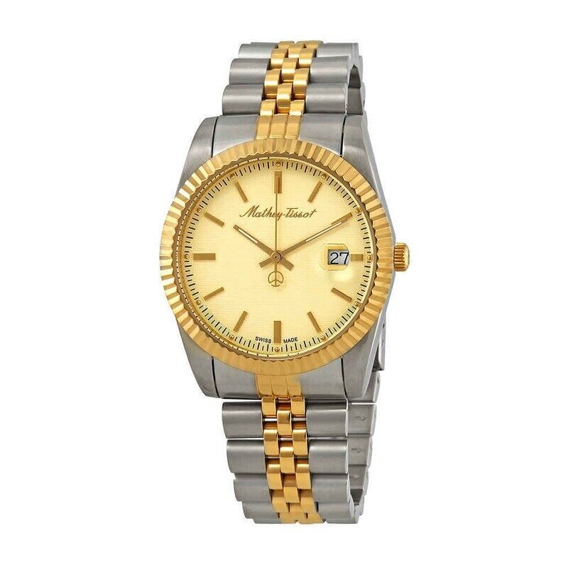 

Mathey-Tissot Mathy III Quartz Gold Dial Two-tone Men's Watch - H810BDI