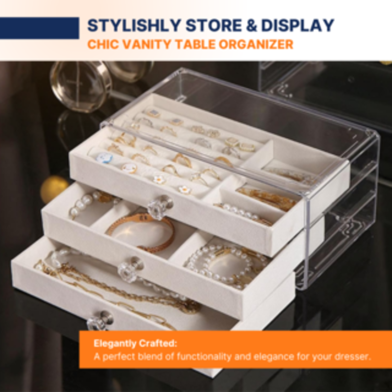 AC&L Jewelry Storage Organizer Box Drawer