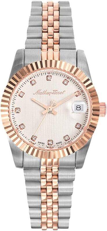

Mathey-Tissot Mathy III Quartz White Dial Two-tone Men's Watch - H810RA
